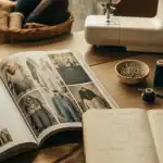 100 idées magazine, magazine DIY sur table en bois, couture et laine