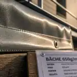 Bâche PVC 650 g/m² avec bache prix, œillets inox et ourlet