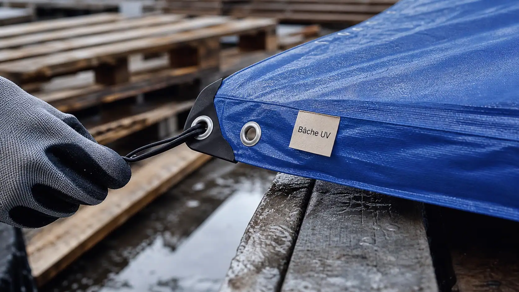 Bâches bleues 70g ou 260g/m² : éviter les déchirures près des œillets