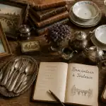 brocanteur toulouse objets anciens sur table