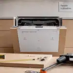 Installation porte lave vaisselle encastrable : alignement parfait de la façade