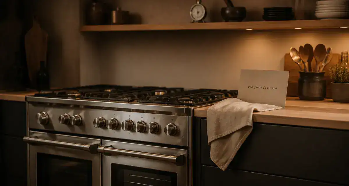 Prix piano cuisine : piano de cuisson 90 cm en acier brossé