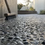 béton lavé antidérapant pour extérieur durable
