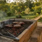 Faire un barbecue maison en briques réfractaires, braises et fumée