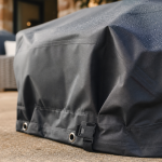Housse pour mobilier de jardin en toile Oxford avec œillets et sangles