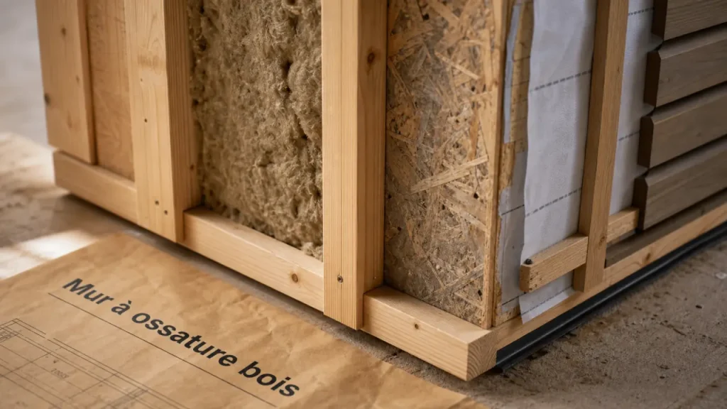 Mur à ossature bois : couches et pare-pluie contre l’humidité
