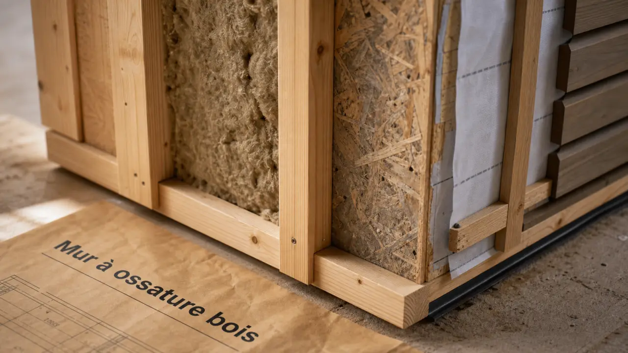 Mur à ossature bois : couches et pare-pluie contre l’humidité