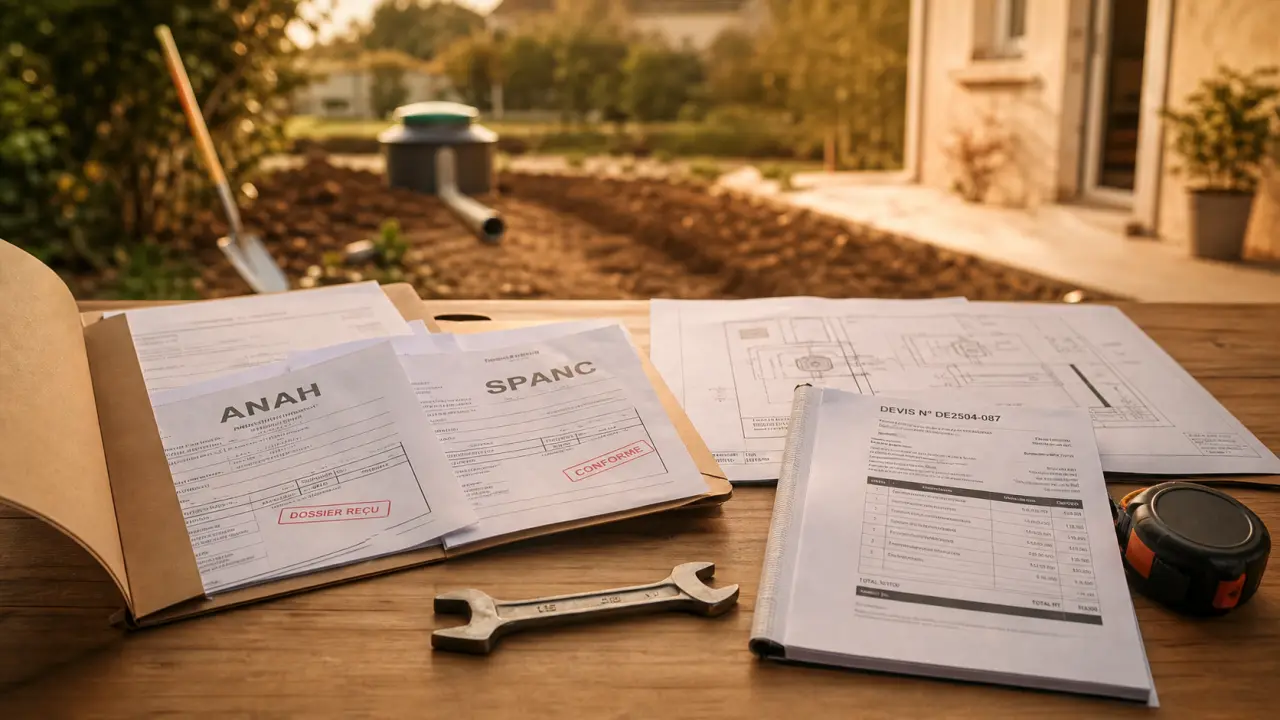 Subvention anah pour assainissement : dossier SPANC, devis et plans