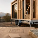 Tiny house sur roue sur châssis galvanisé, sur terrain stabilisé