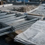 Treillis soudé pour dalle en acier galvanisé, mailles carrées et soudures visibles