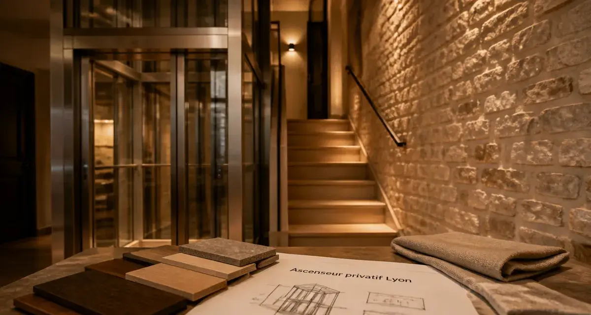 Ascenseur maison individuelle Lyon : privatif moderne en intérieur