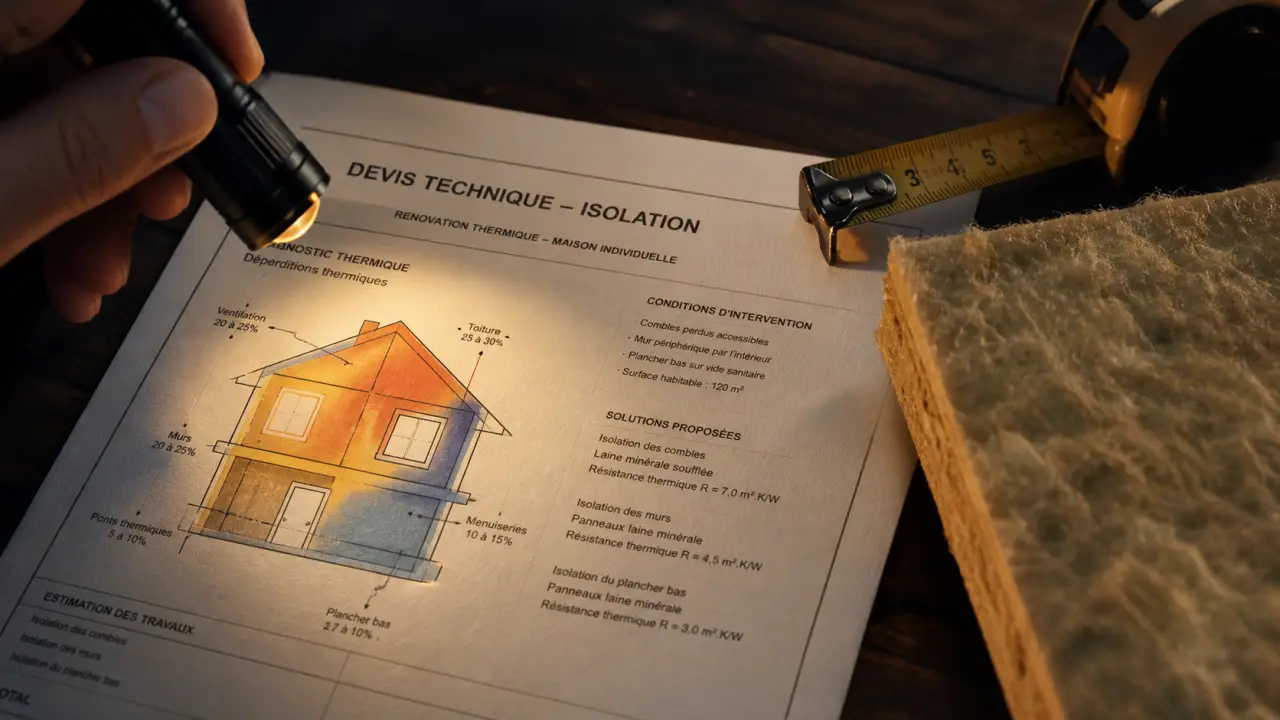 Isolation maison Lure : devis et échantillon laine minérale, ITI ITE combles
