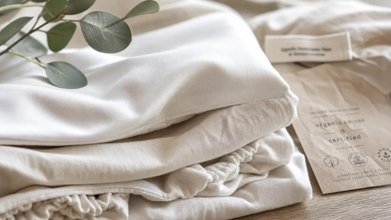 Linge de maison coton bio : percale et satin, repères GOTS, texture du coton