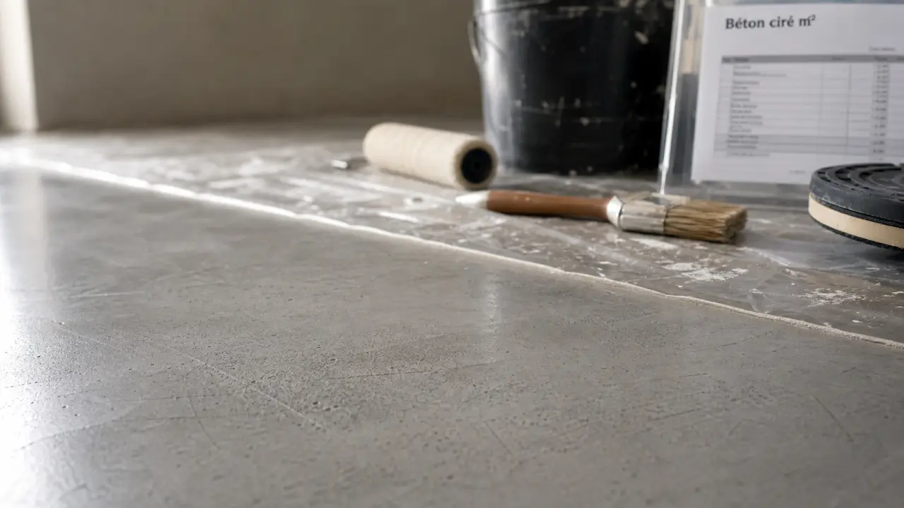 Prix du béton ciré au m2 : kit et pose pro sur support béton