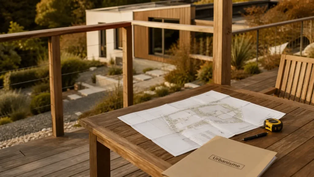 Terrasse surélevée, couverte ou de plain-pied : faut-il une déclaration, un permis ou rien ?