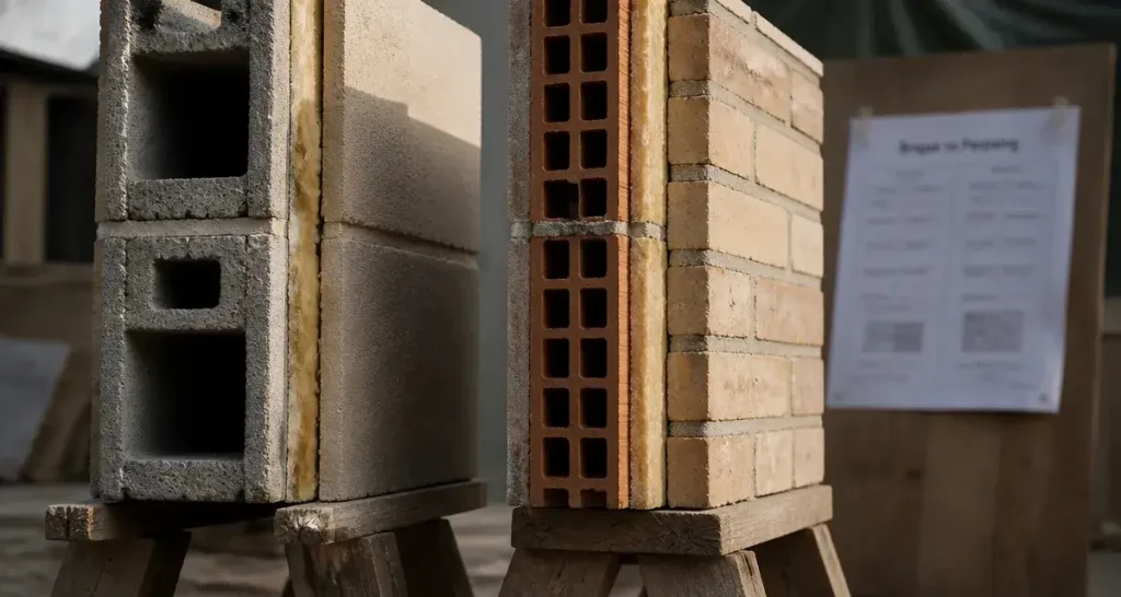 Briques ou parpaings : le match technique et financier pour votre construction