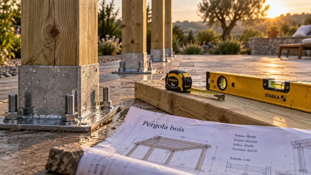 Construire une pergola en bois : 4 erreurs d’ancrage qui compromettent sa stabilité