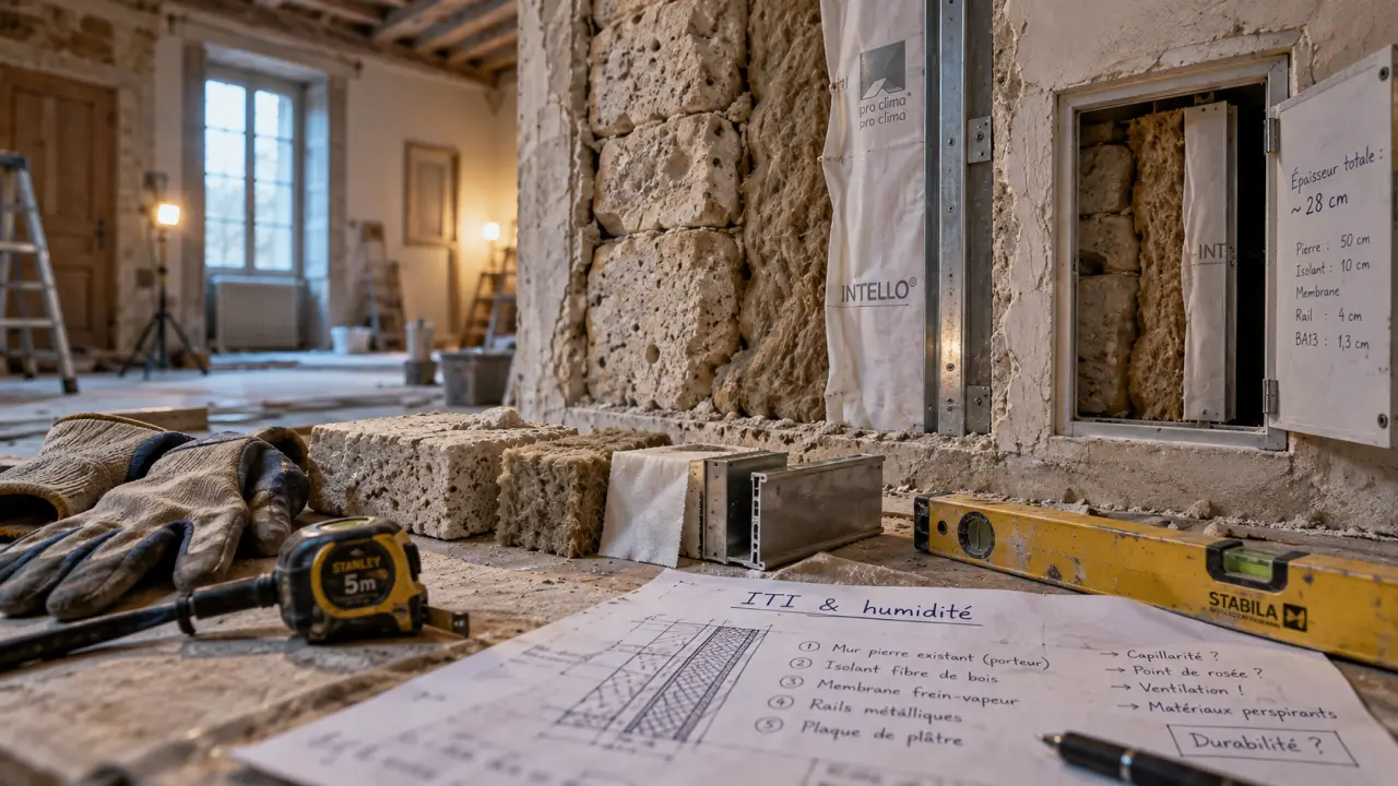 Isolation maison ancienne par l’intérieur : complexe isolant anti-humidité, trappe de visite