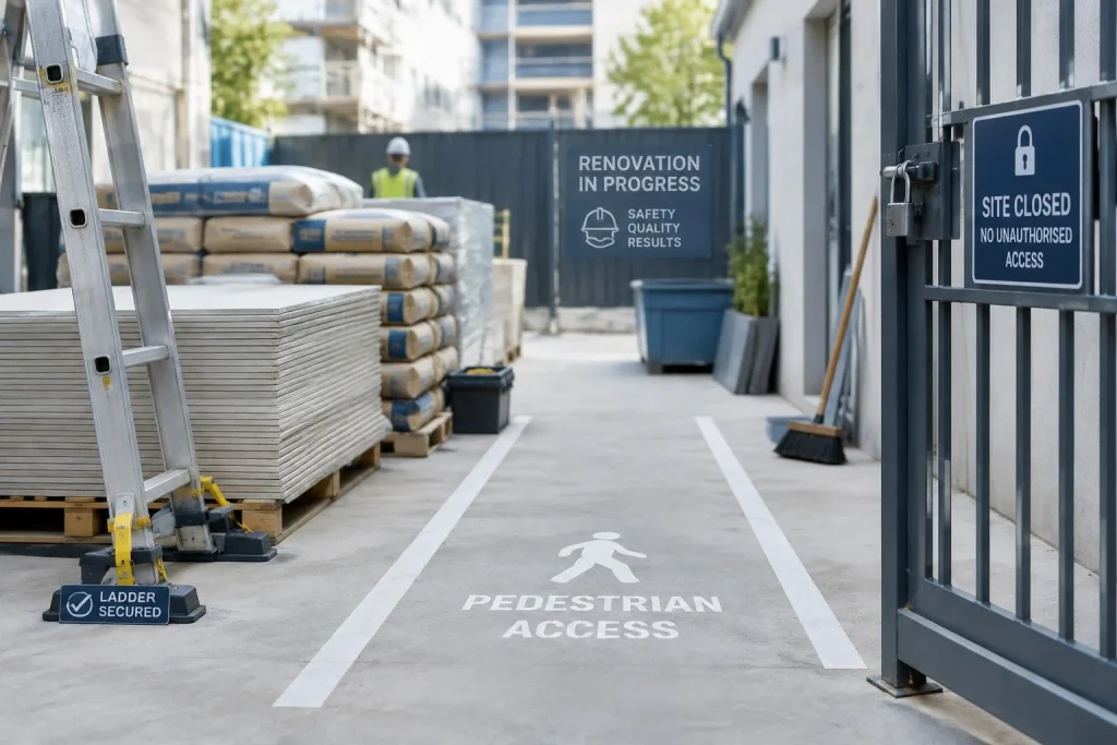 Sécuriser son chantier de rénovation : les oublis qui coûtent un accident, un vol ou un litige