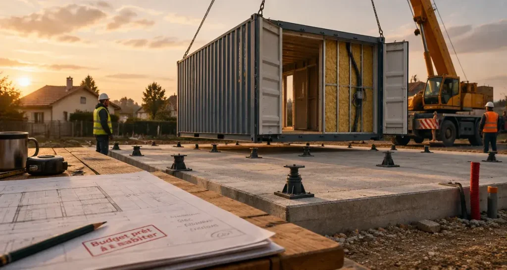 Logement container : le prix du module ne comprend pas toujours le terrain, les réseaux et le grutage