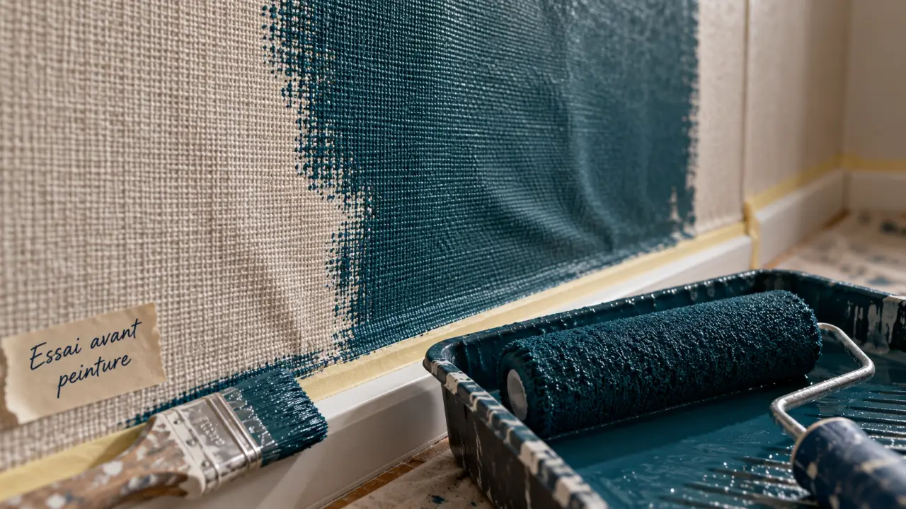 Peindre tissu mural : rouleau et couches fines, sans effet cartonné
