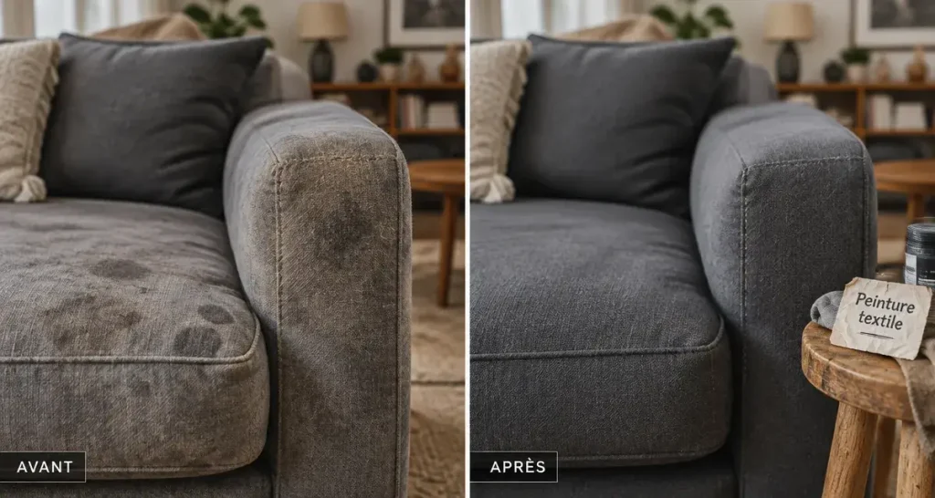 Peindre un canapé en tissu : la méthode pour éviter les auréoles et l’effet carton