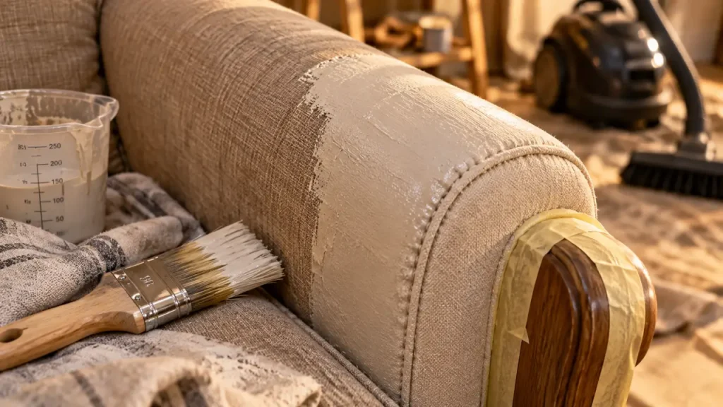 Peinture pour tissu de fauteuil : changer la couleur sans obtenir une assise cartonnée
