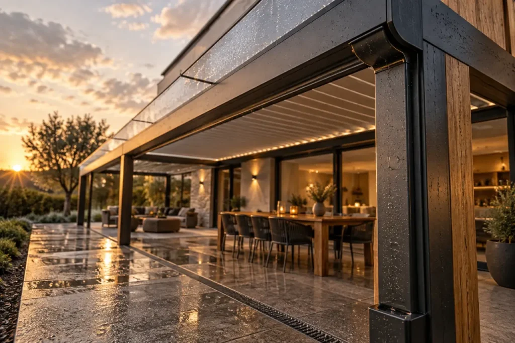 La toiture de pergola qui protège de la pluie sans piéger la chaleur